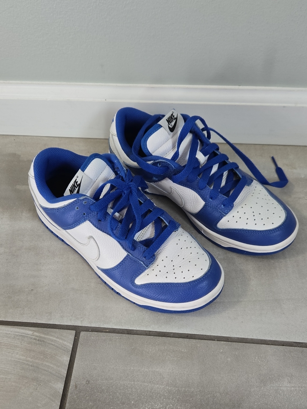 Nike Kids Blue and White Low-Top Sneakers